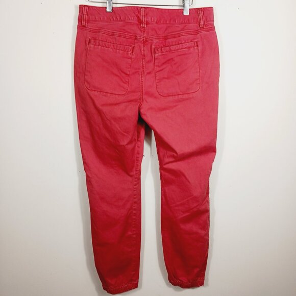Cabi, Hutton, Nantucket Red Ankle Jogger Pants, Size 8, Classic, 98% Cotton - Picture 5 of 16